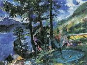 Lovis Corinth Walchensee mit Springbrunnen oil on canvas